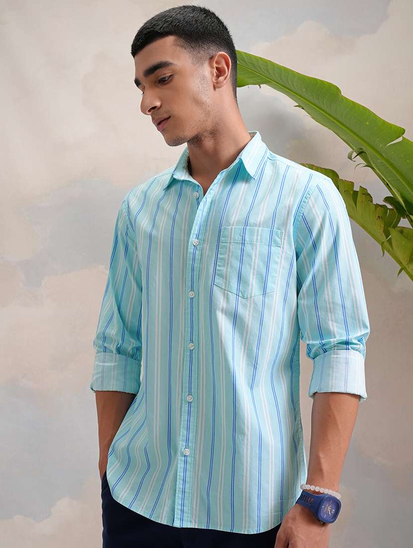 Men Printed Collared Long Sleeve Shirt - 22462541 -  Standard Image - 3