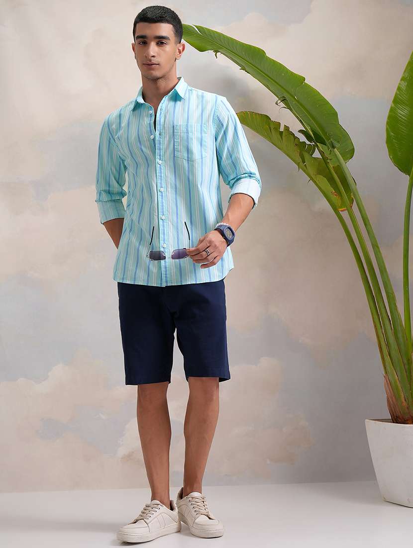 Men Printed Collared Long Sleeve Shirt - 22462541 -  Standard Image - 5