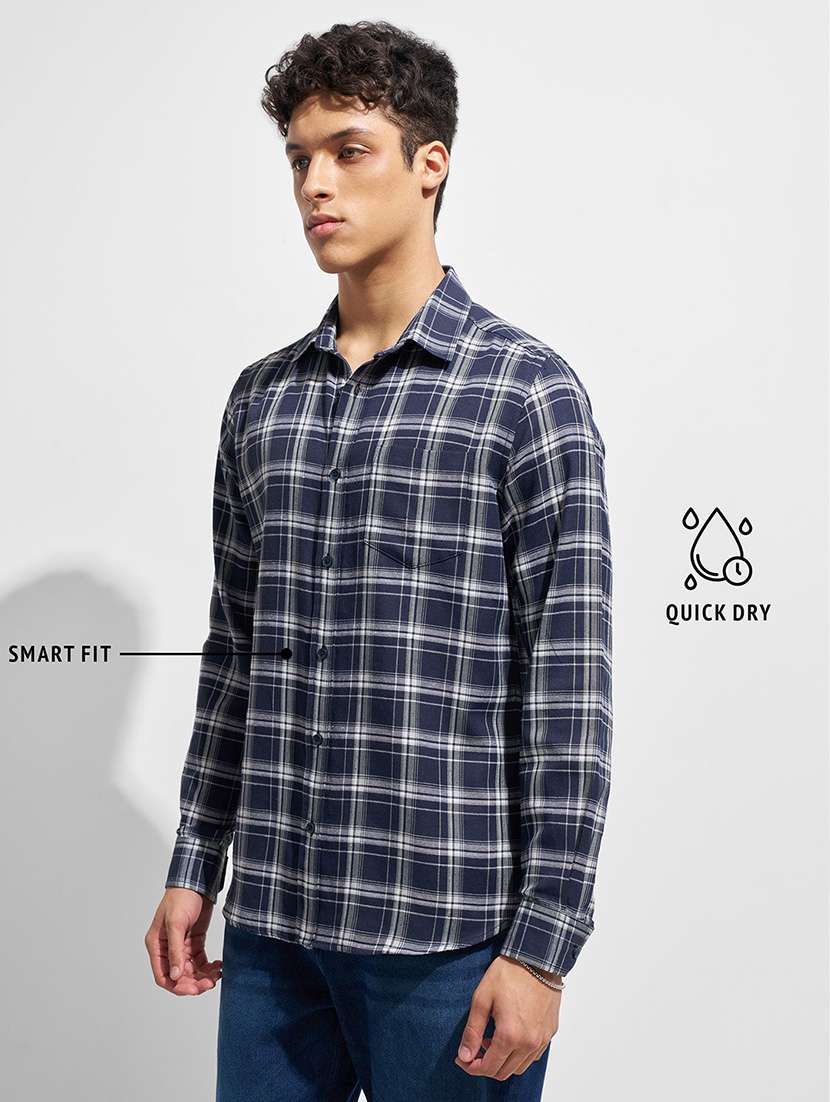 men checkered long sleeve regular fit casual shirt - 22462546 -  Standard Image - 3