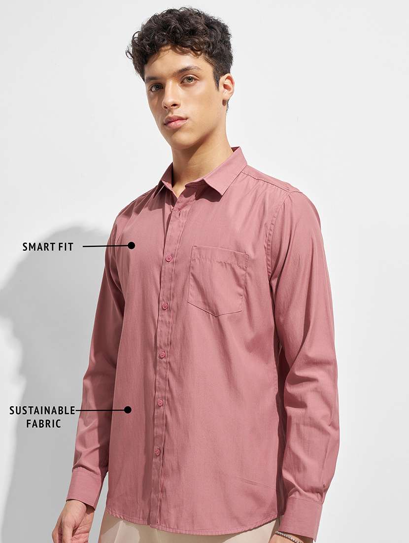 men solid long sleeve regular fit casual shirt - 22462547 -  Standard Image - 3