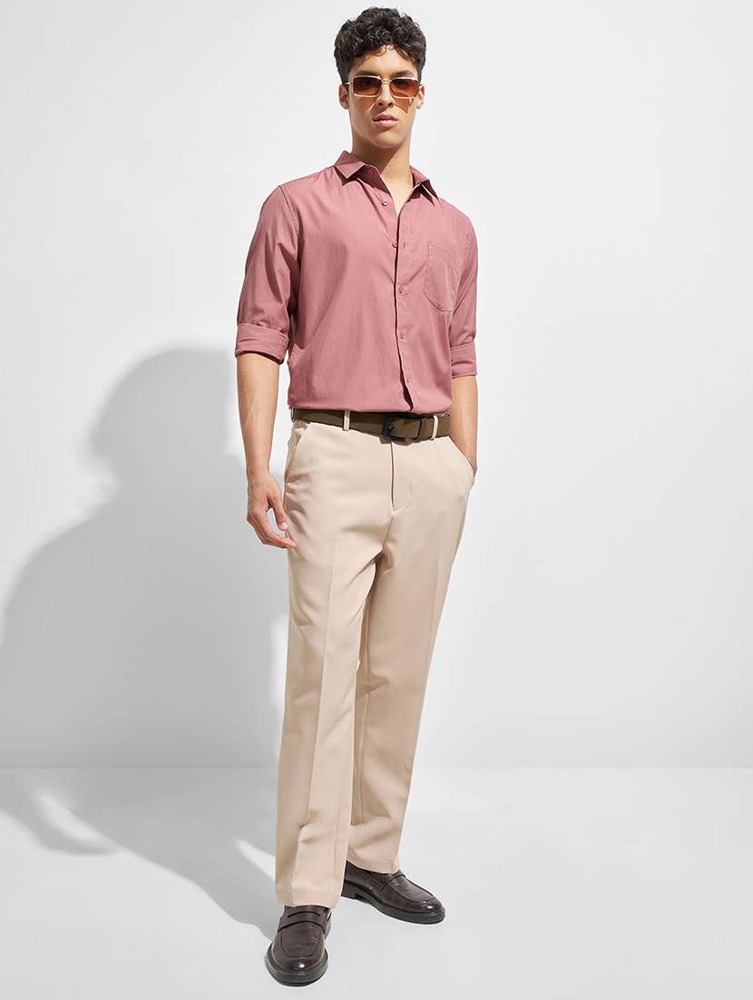 men solid long sleeve regular fit casual shirt - 22462547 -  Standard Image - 5