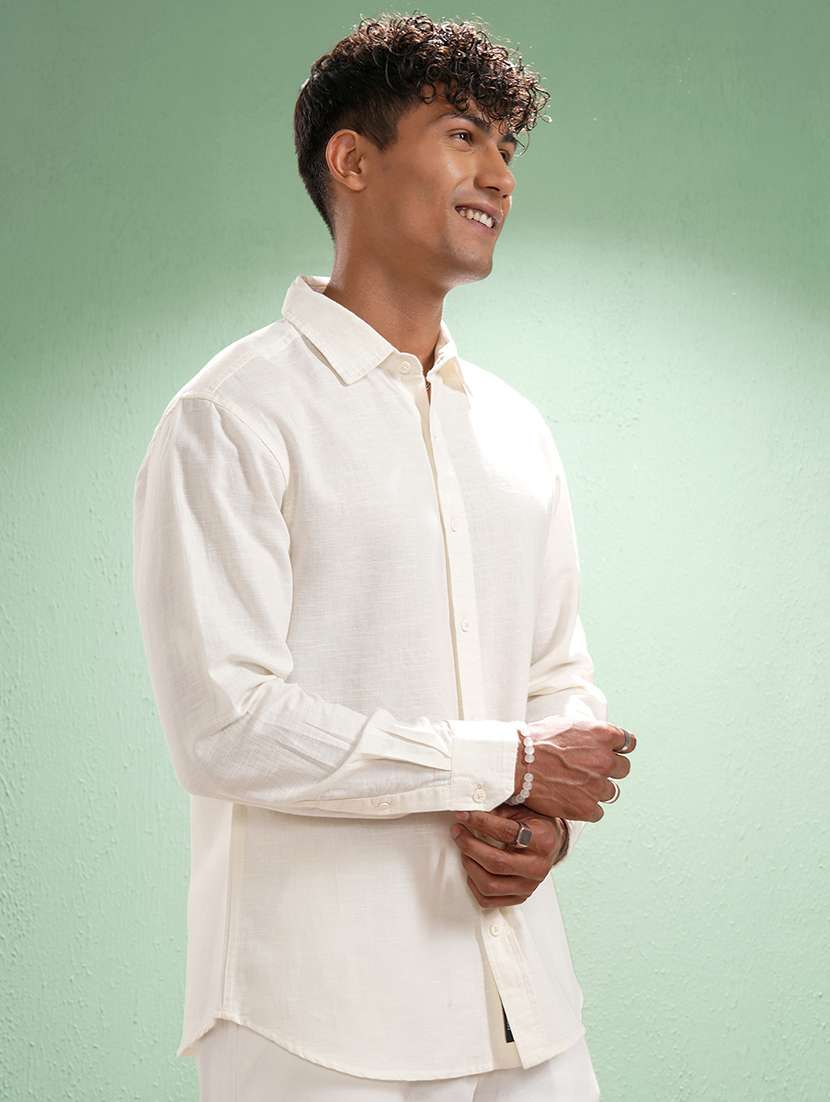 men solid long sleeve regular fit casual shirt - 22462548 -  Standard Image - 3