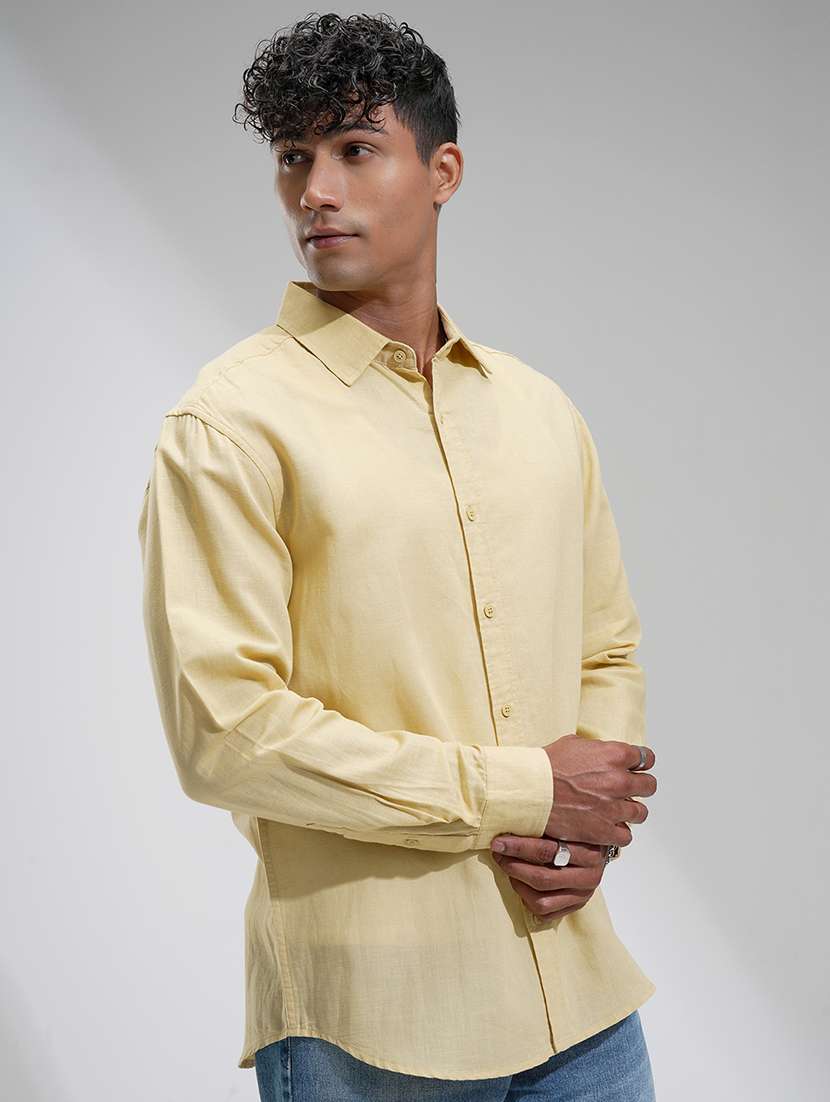 men solid long sleeve regular fit casual shirt - 22462549 -  Standard Image - 3