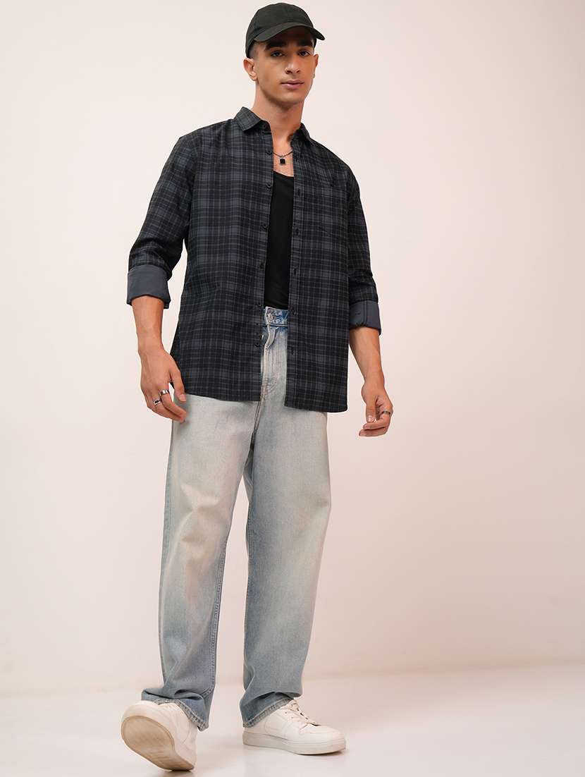 men checkered long sleeve regular fit casual shirt - 22462555 -  Standard Image - 5