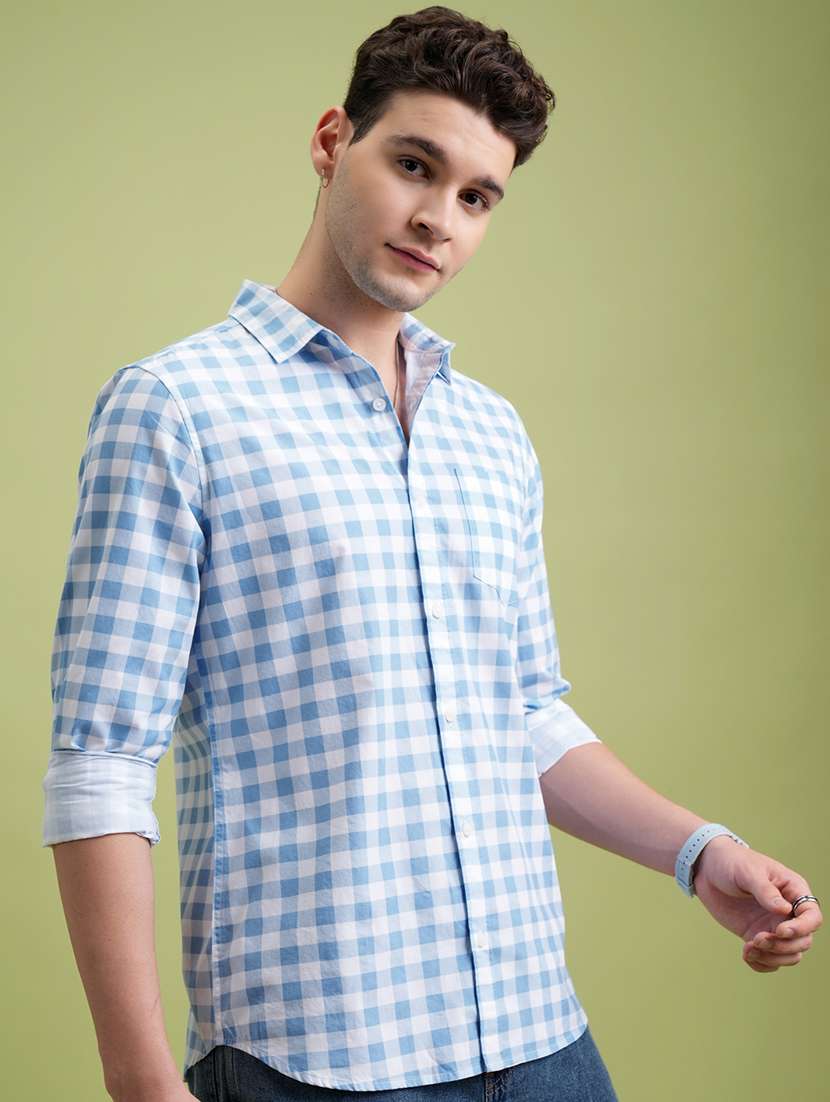 men checkered long sleeve regular fit casual shirt - 22462567 -  Standard Image - 3