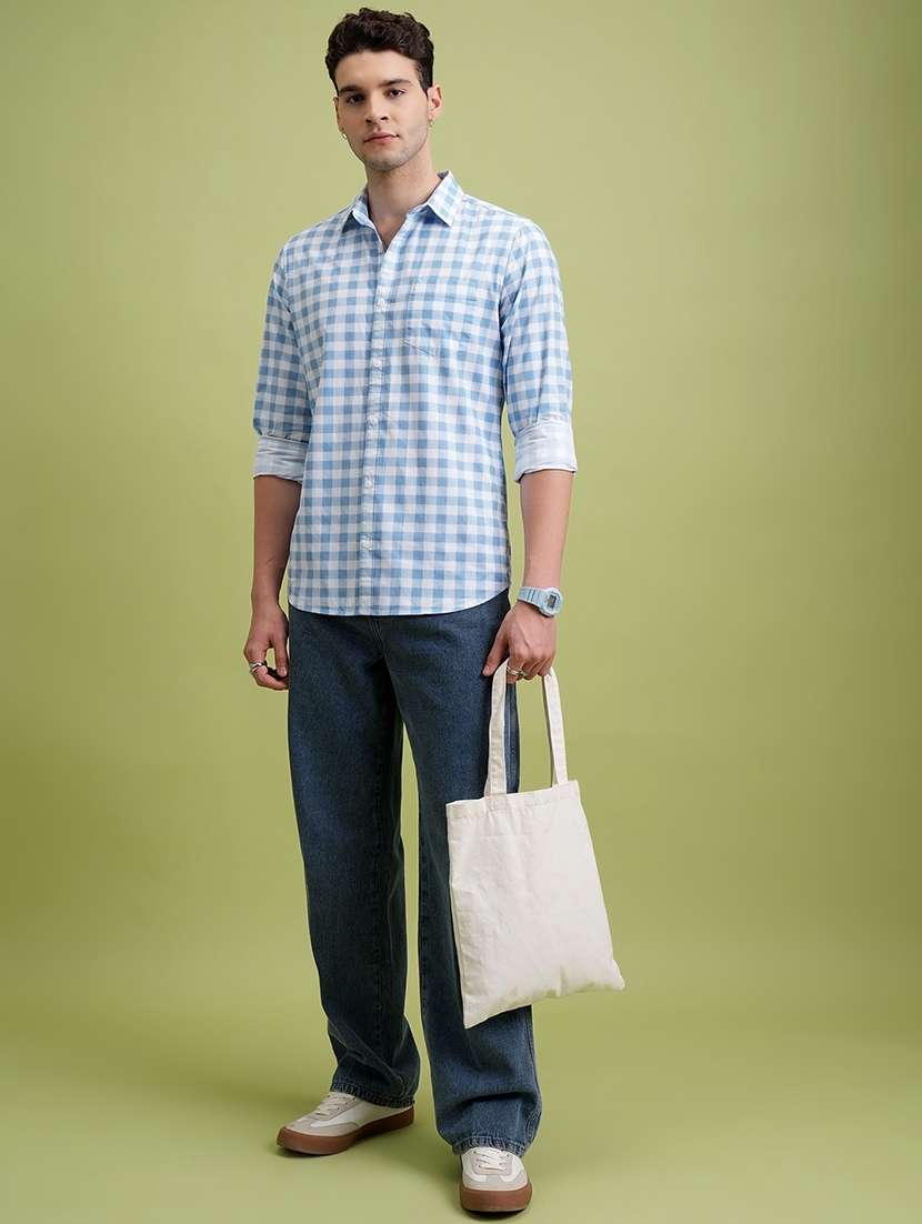 men checkered long sleeve regular fit casual shirt - 22462567 -  Standard Image - 5