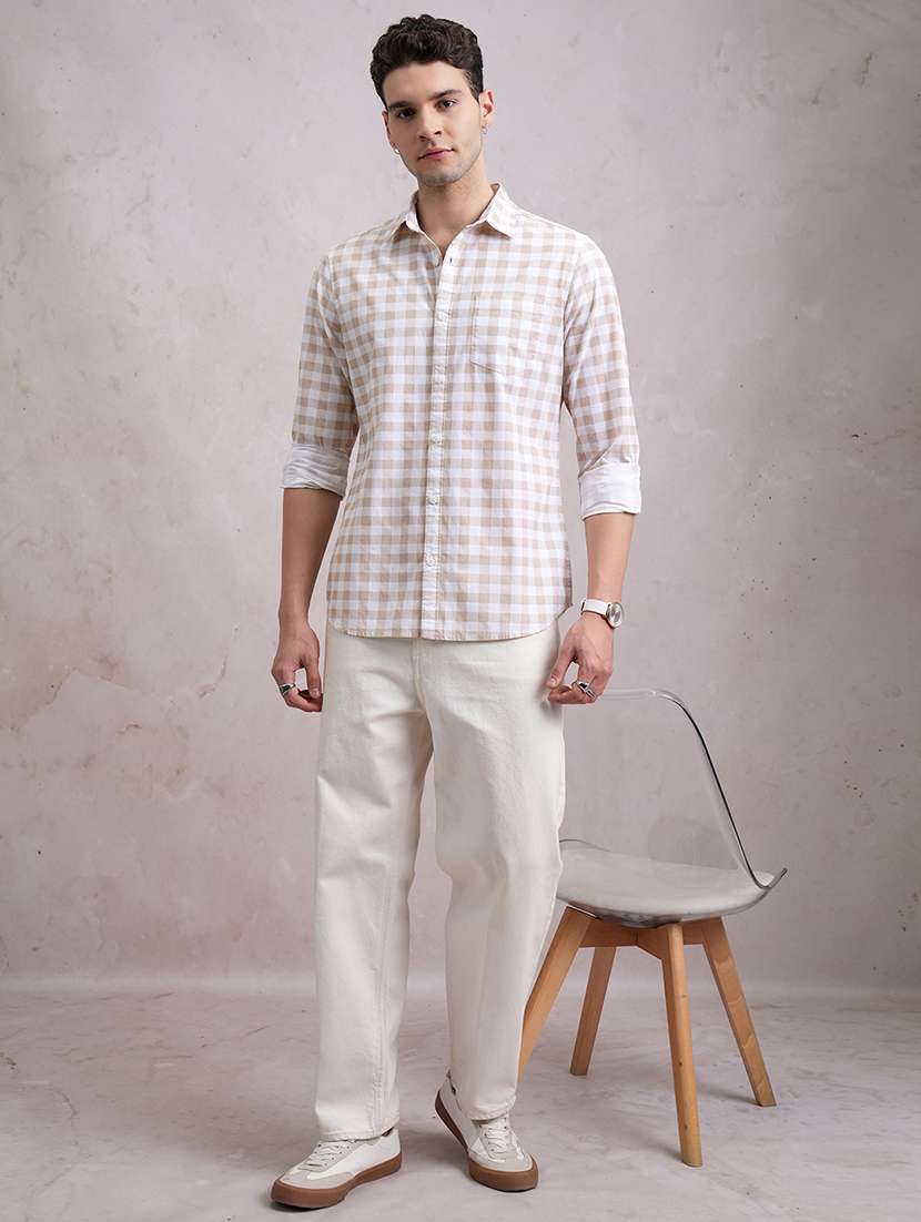 men checkered long sleeve regular fit casual shirt - 22462569 -  Standard Image - 5
