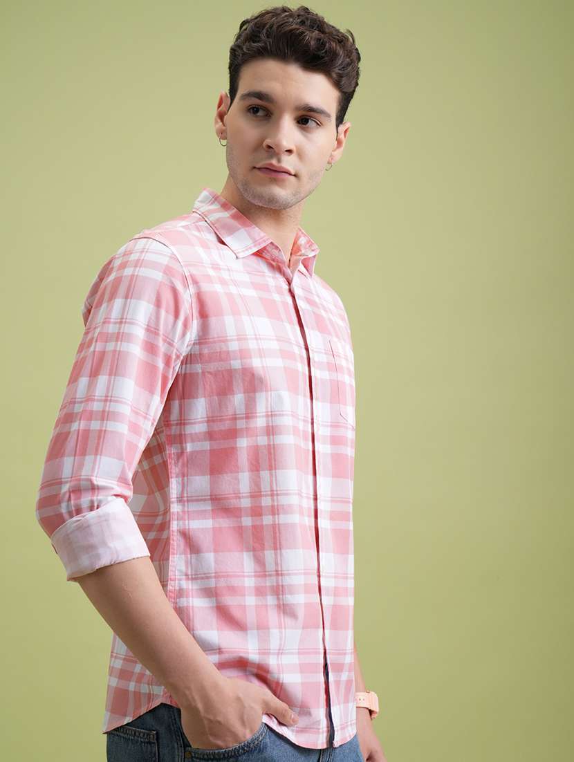 men checkered long sleeve regular fit casual shirt - 22462570 -  Standard Image - 3