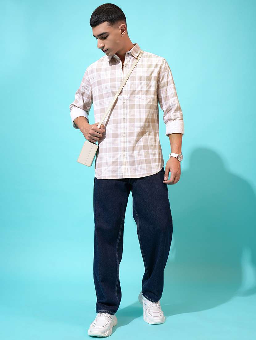 men checkered long sleeve regular fit casual shirt - 22462573 -  Standard Image - 5