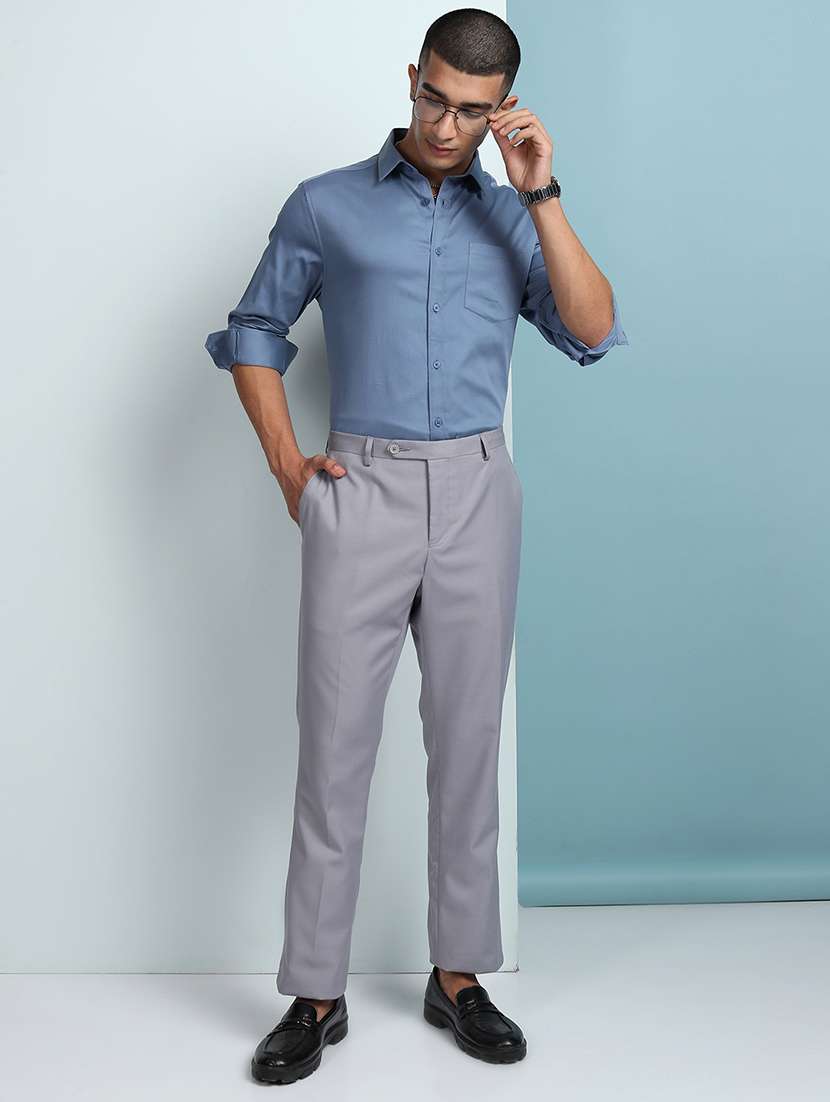 men solid long sleeve regular fit casual shirt - 22462578 -  Standard Image - 5