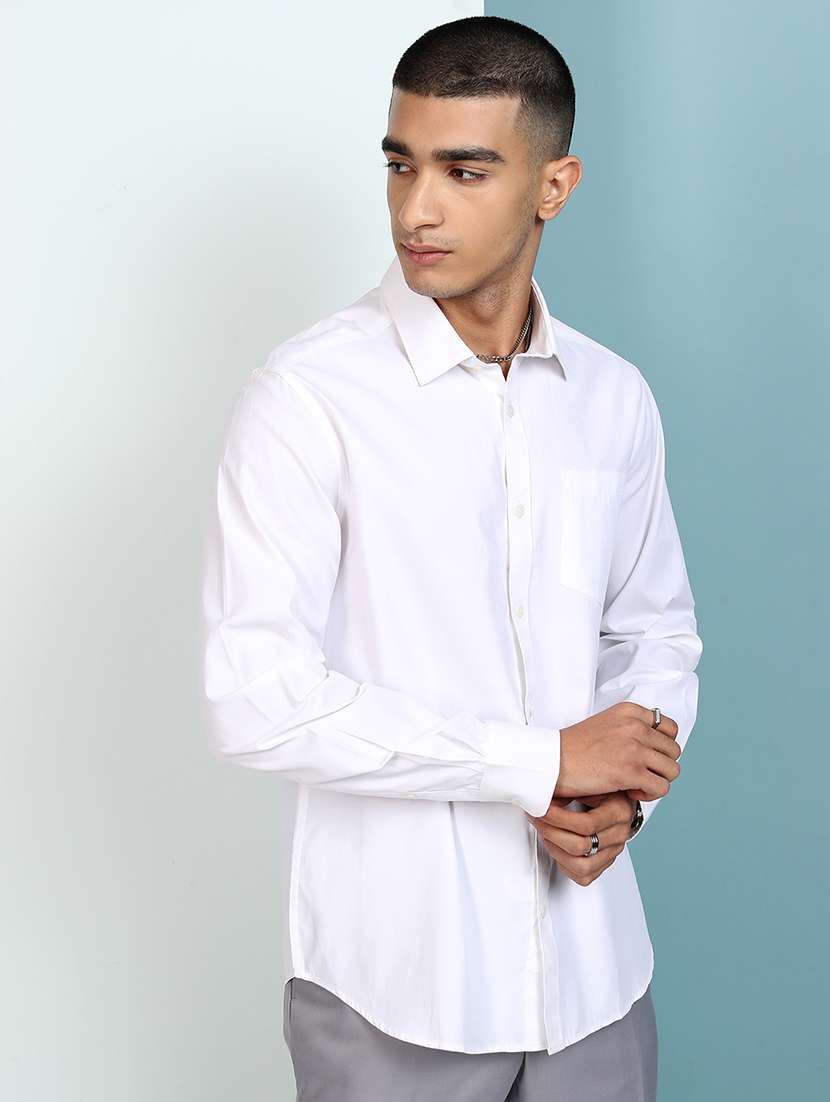 men solid long sleeve regular fit casual shirt - 22462580 -  Standard Image - 3