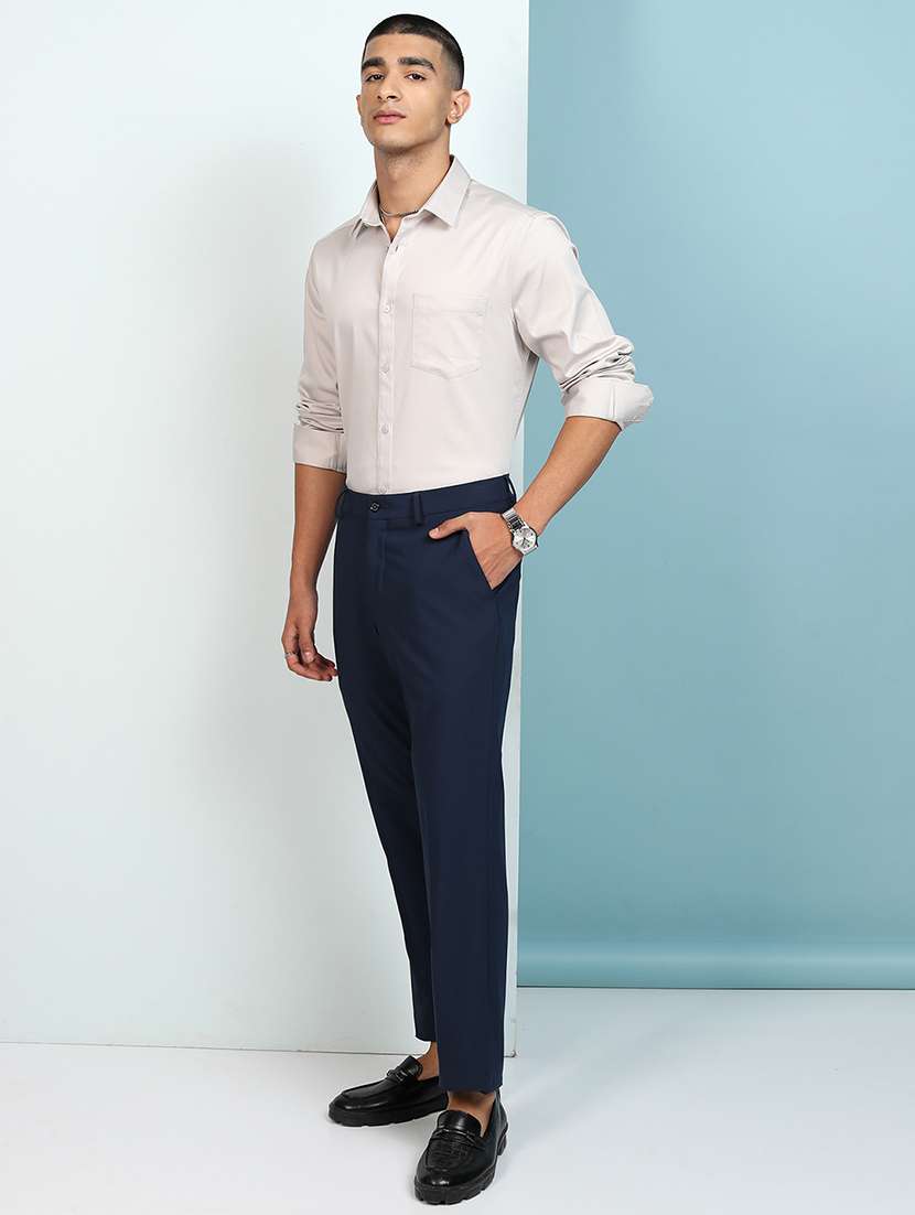 men solid long sleeve regular fit casual shirt - 22462582 -  Standard Image - 5