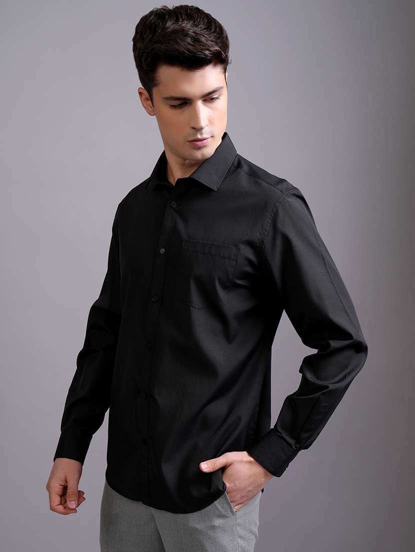 men solid long sleeve regular fit casual shirt - 22462583 -  Standard Image - 3