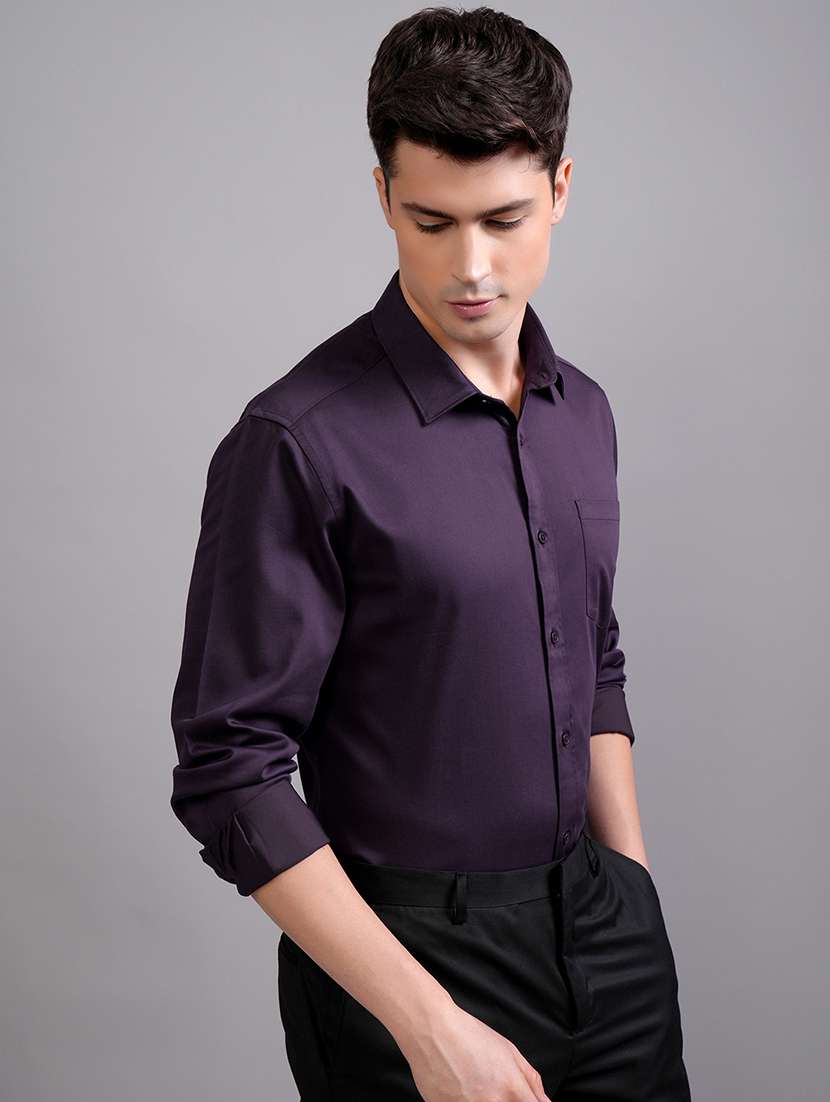 men solid long sleeve regular fit casual shirt - 22462584 -  Standard Image - 3