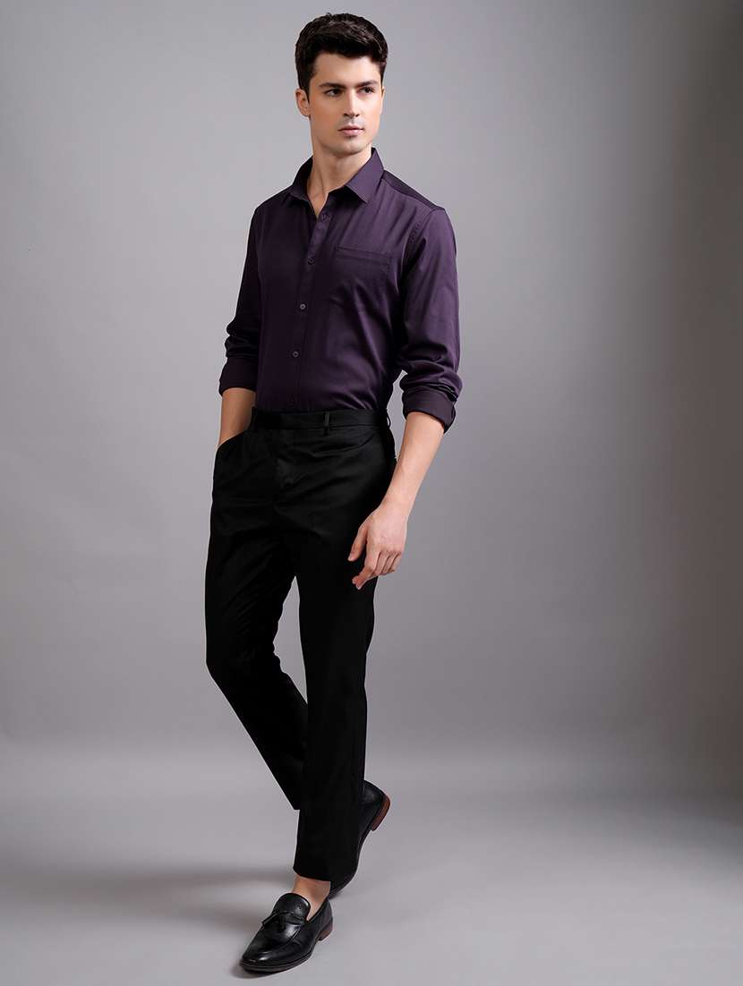 men solid long sleeve regular fit casual shirt - 22462584 -  Standard Image - 5