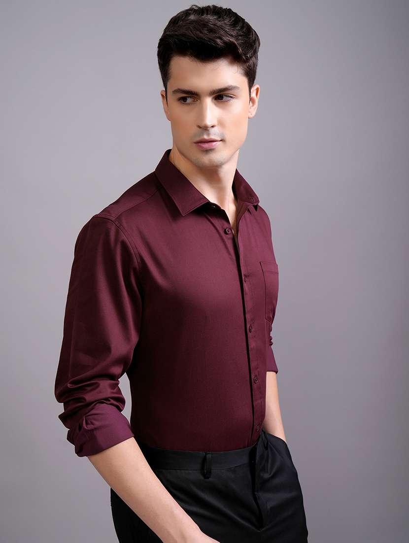 men solid long sleeve regular fit casual shirt - 22462585 -  Standard Image - 3
