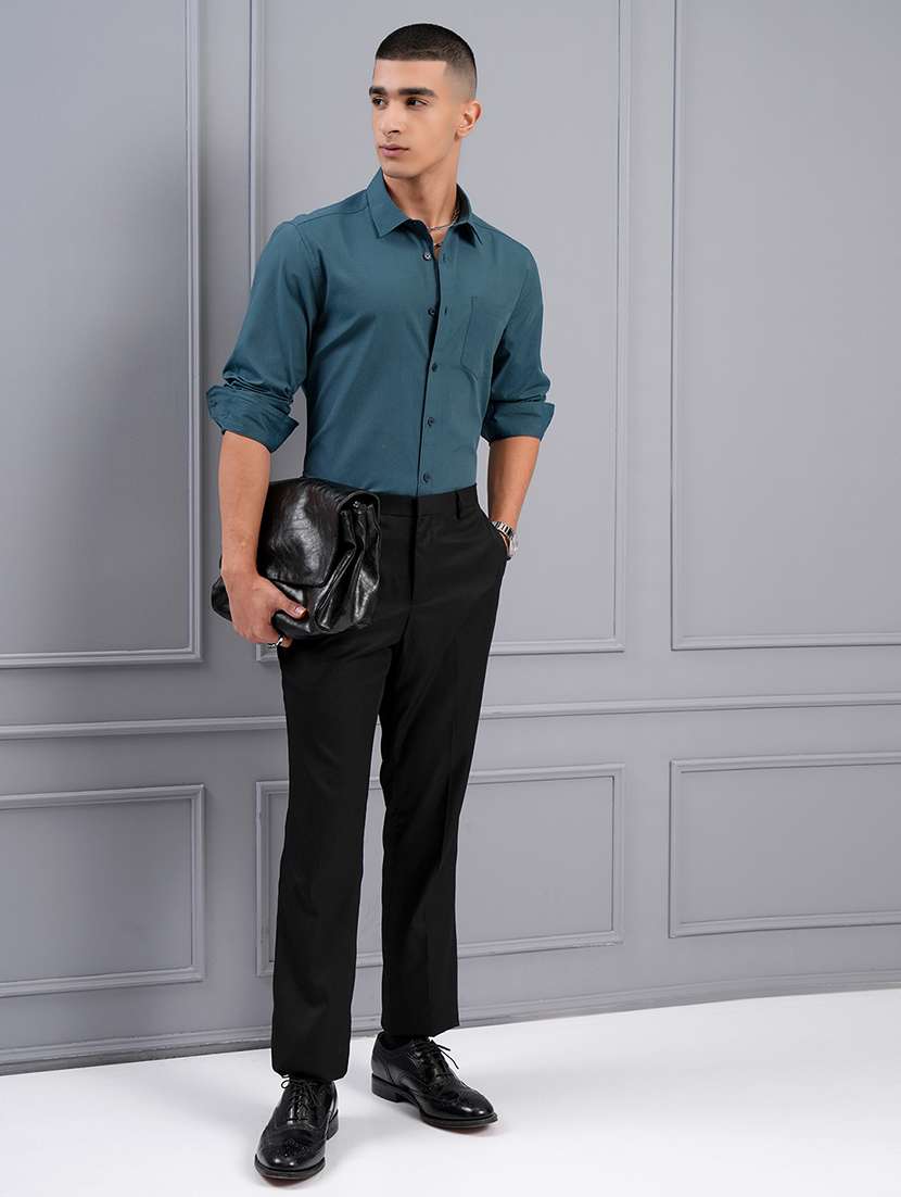 men solid long sleeve regular fit casual shirt - 22462586 -  Standard Image - 5