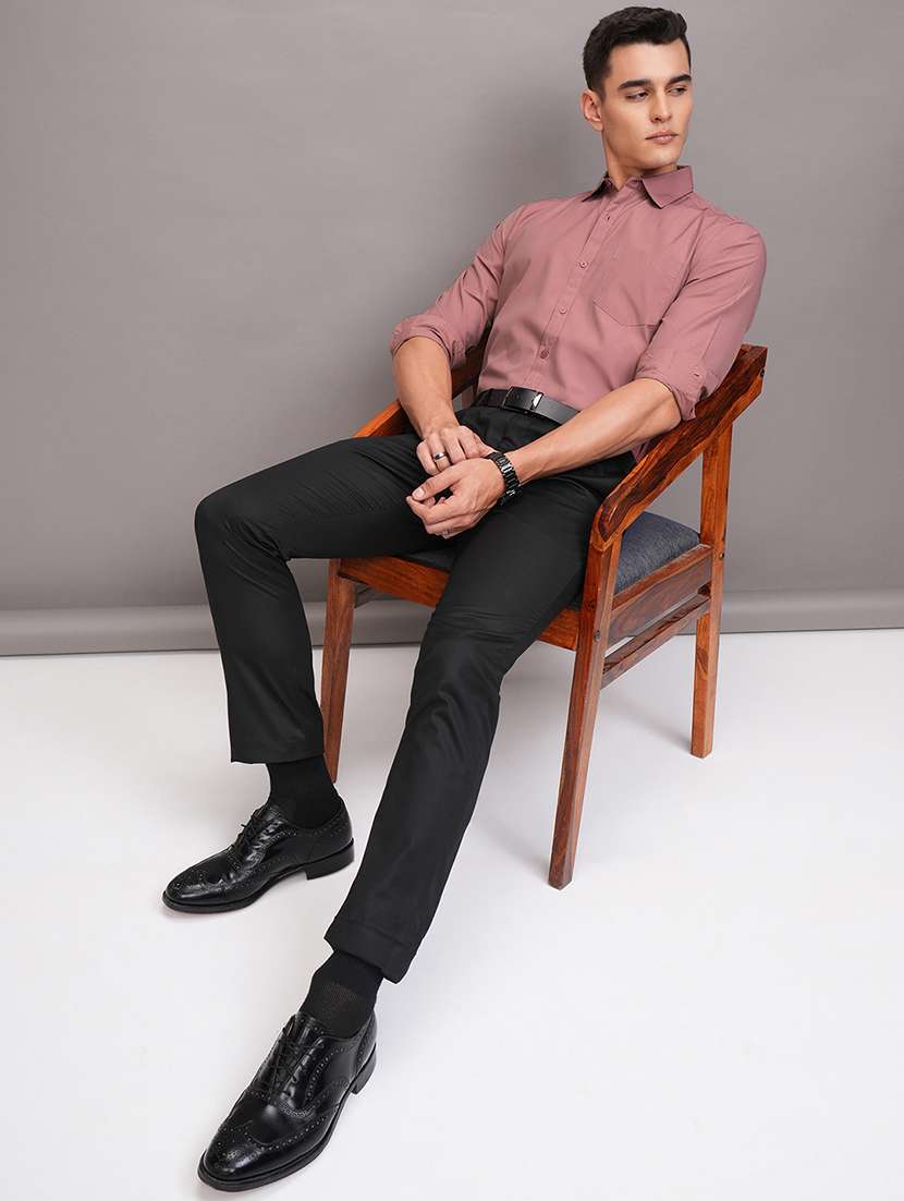 men solid long sleeve regular fit casual shirt - 22462591 -  Standard Image - 5