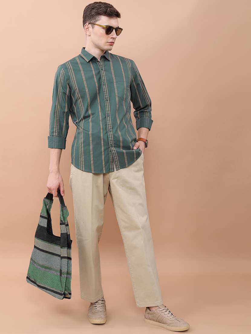 men striped long sleeve regular fit casual shirt - 22462596 -  Standard Image - 5