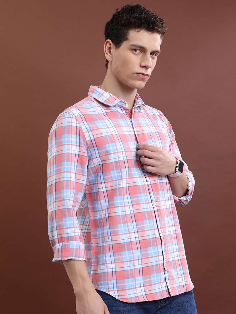 men checkered long sleeve regular fit casual shirt - 22462597 -  Standard Image - 3
