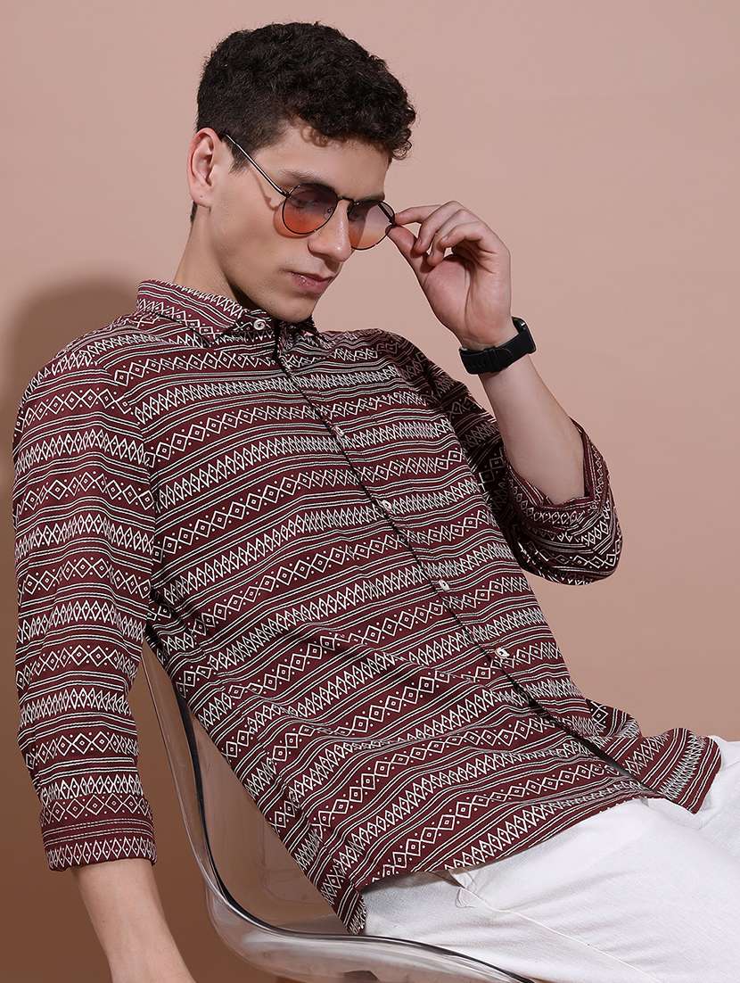 men printed long sleeve regular fit sweatshirt