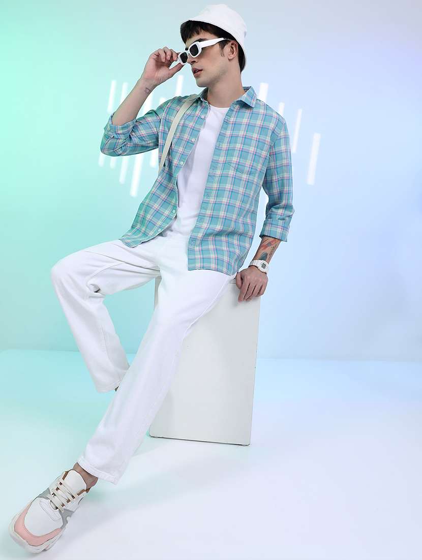 men checkered long sleeve regular fit casual shirt - 22462601 -  Standard Image - 5