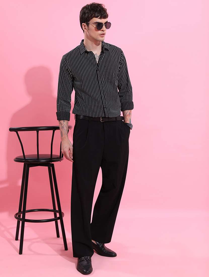 men striped long sleeve regular fit casual shirt - 22462602 -  Standard Image - 5