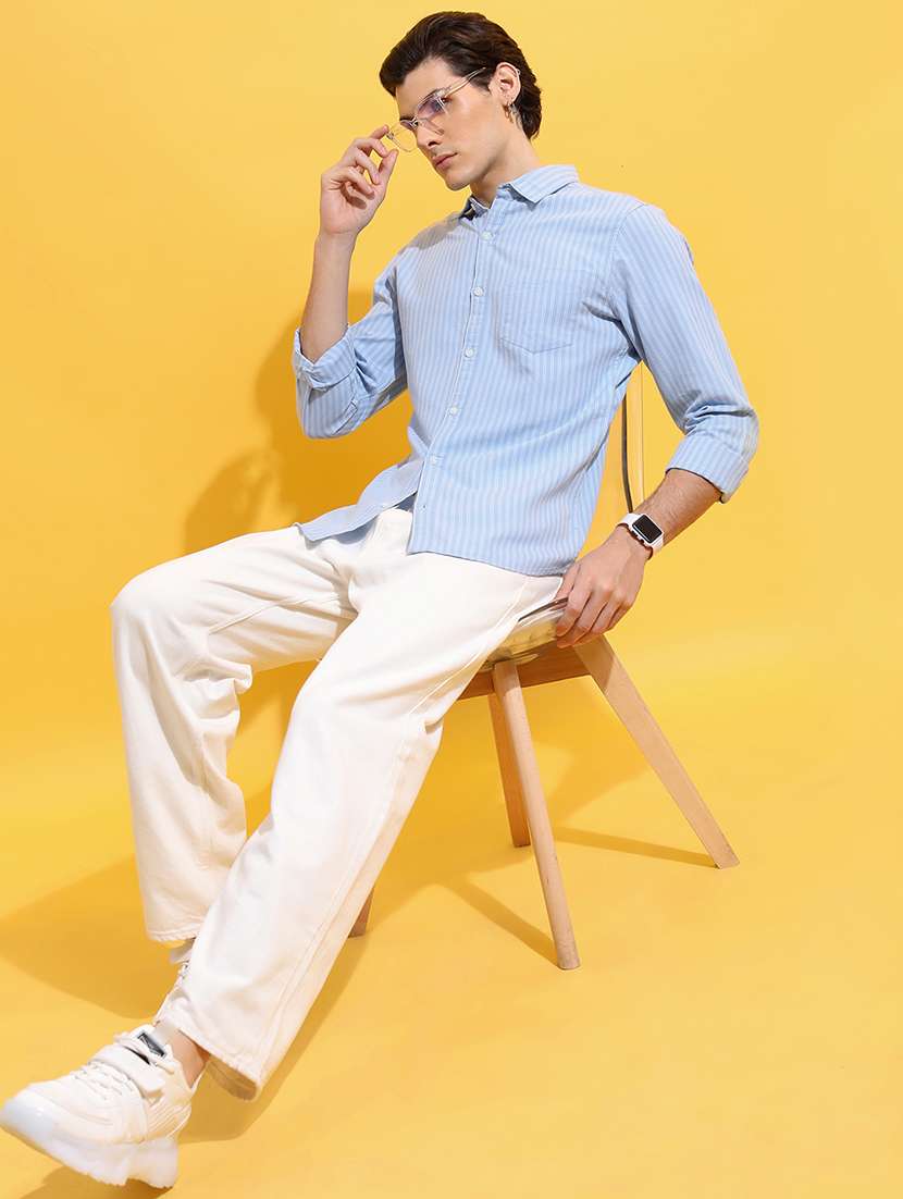 men striped long sleeve regular fit casual shirt - 22462608 -  Standard Image - 5