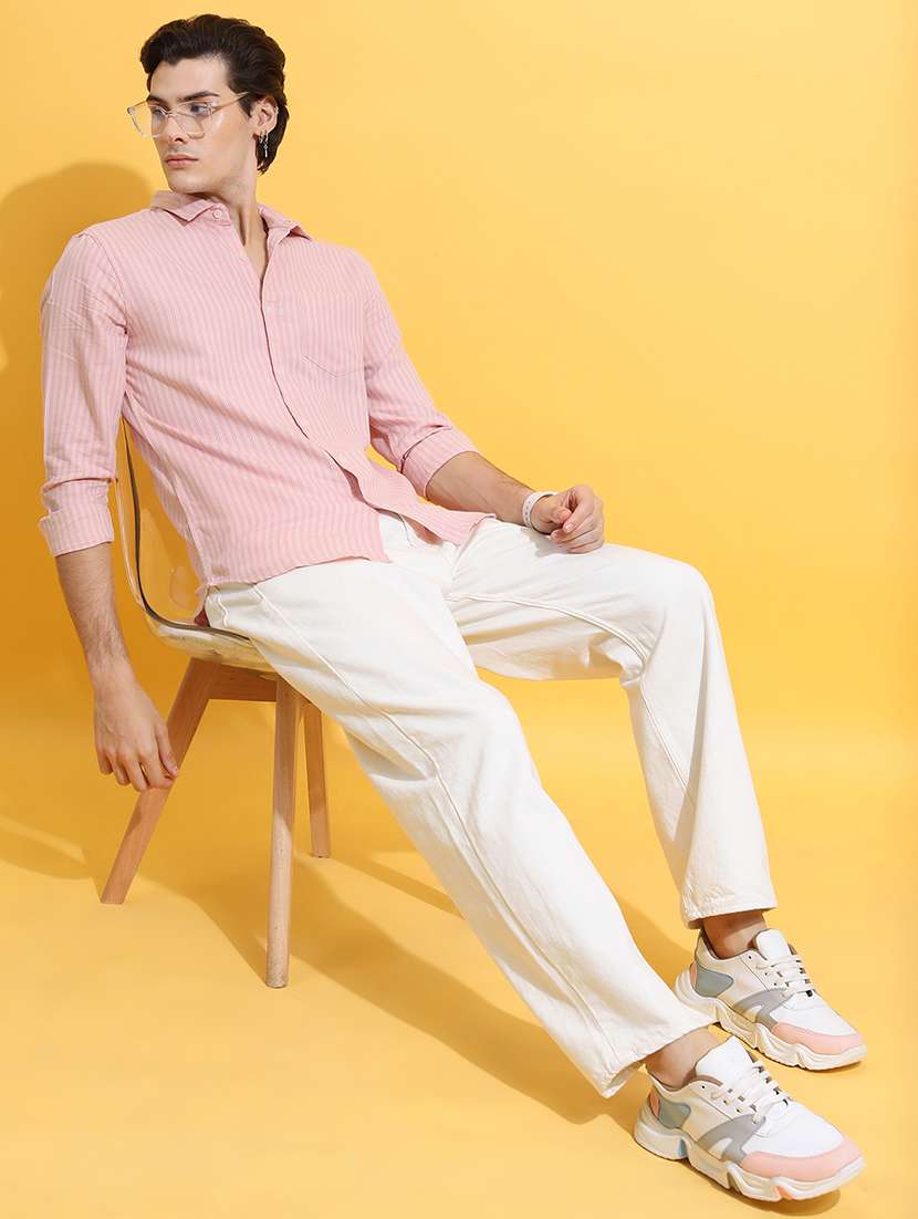 men striped long sleeve regular fit casual shirt - 22462610 -  Standard Image - 5