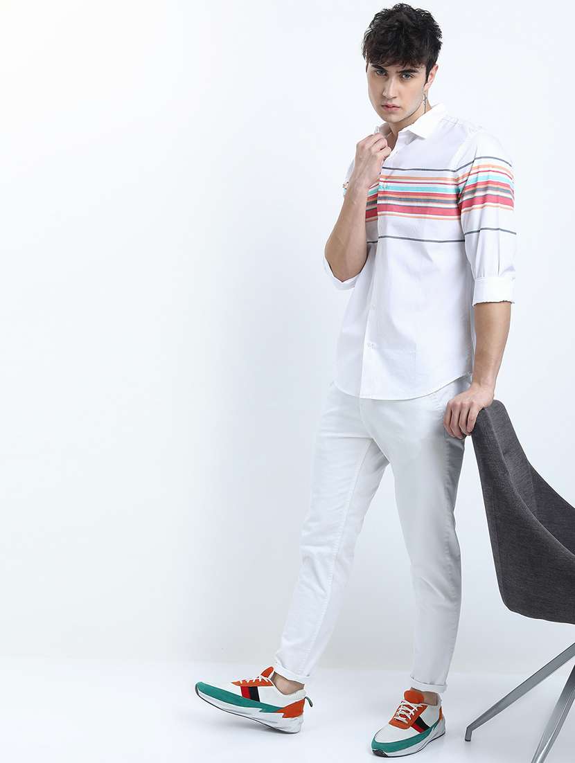 men striped long sleeve regular fit casual shirt - 22462619 -  Standard Image - 5