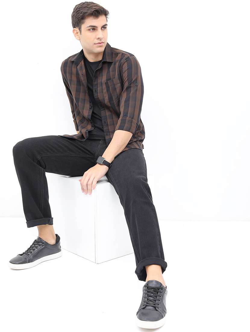 men checkered long sleeve regular fit casual shirt - 22462623 -  Standard Image - 5