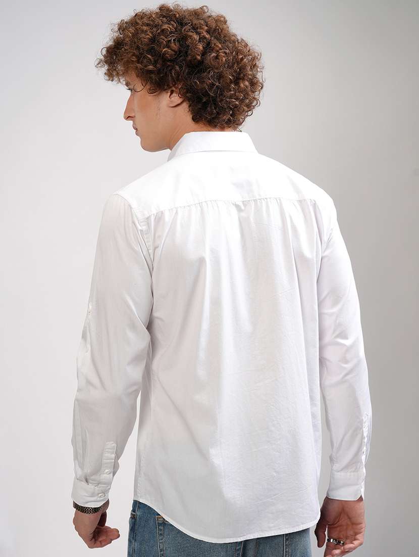 men solid long sleeve regular fit casual shirt - 22462626 -  Standard Image - 3