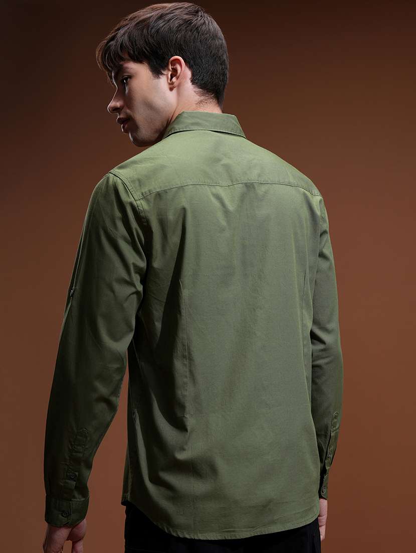 men typographic long sleeve regular fit casual shirt - 22462630 -  Standard Image - 3