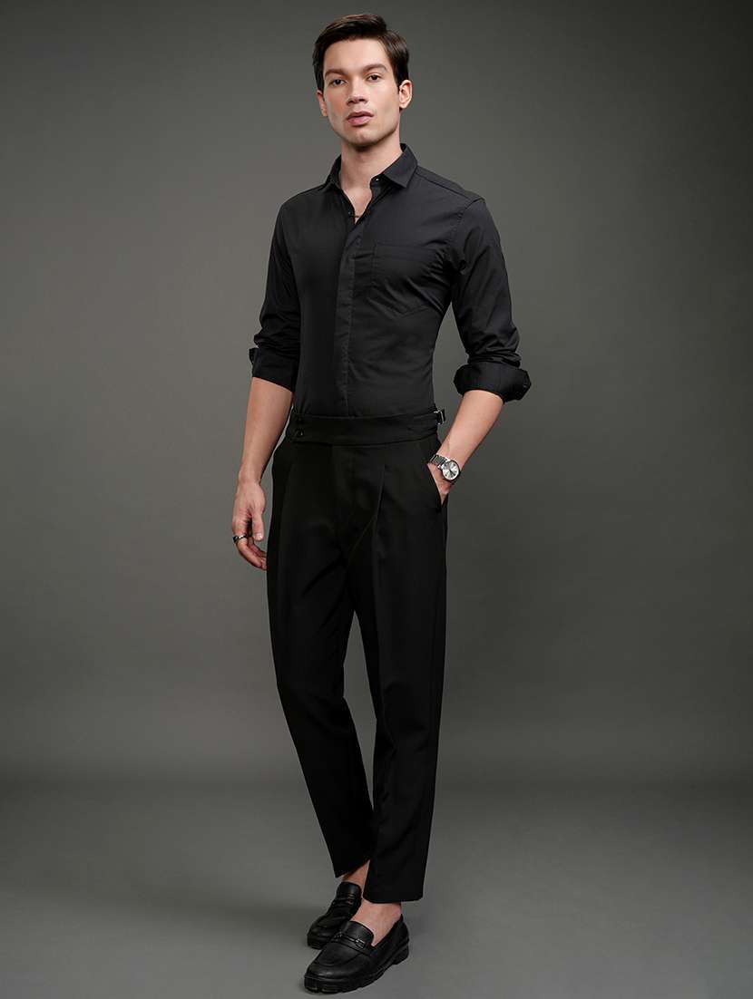 men solid long sleeve regular fit casual shirt - 22462647 -  Standard Image - 5