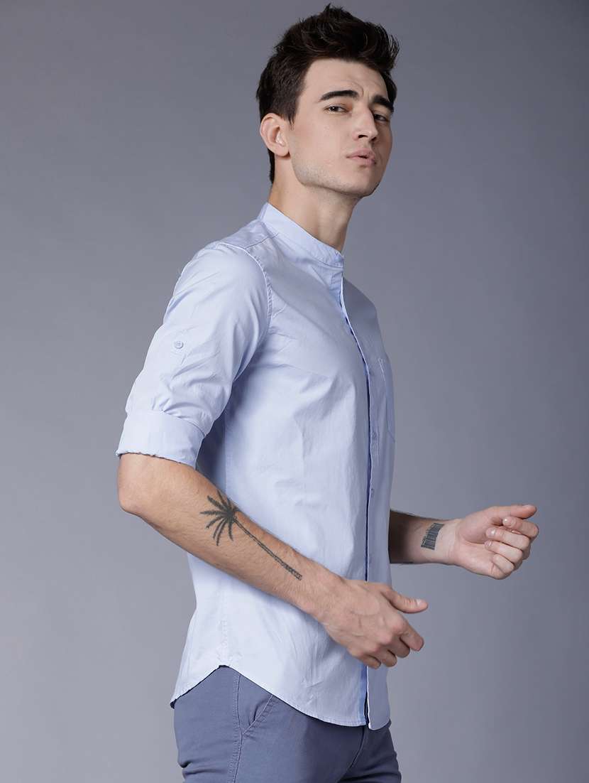 men solid long sleeve regular fit casual shirt - 22462648 -  Standard Image - 3