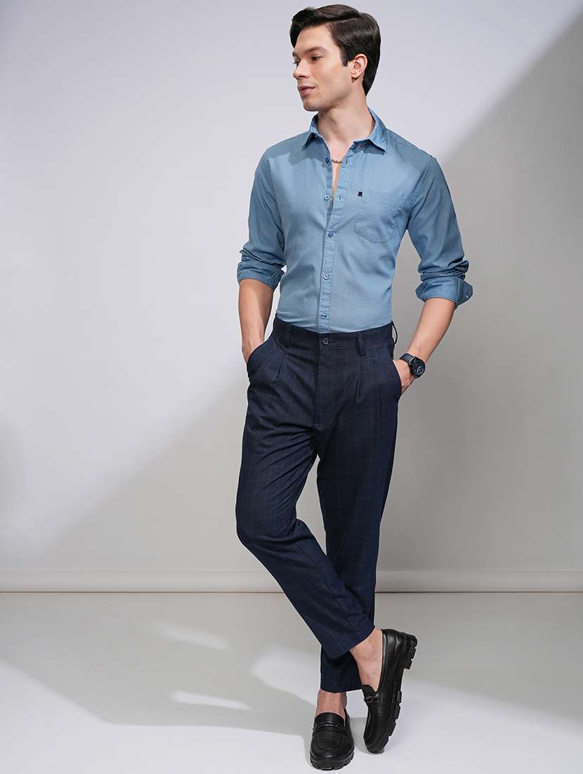 men solid long sleeve regular fit casual shirt - 22462651 -  Standard Image - 5