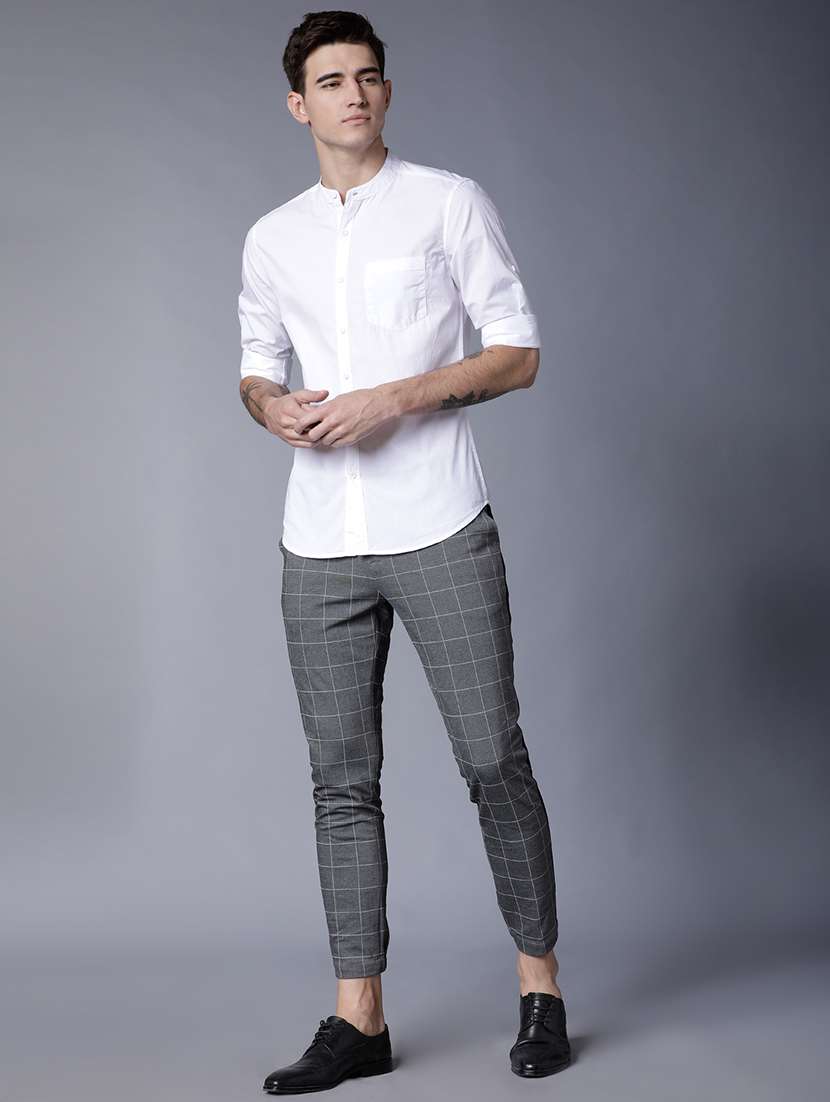 men solid long sleeve regular fit casual shirt - 22462652 -  Standard Image - 5