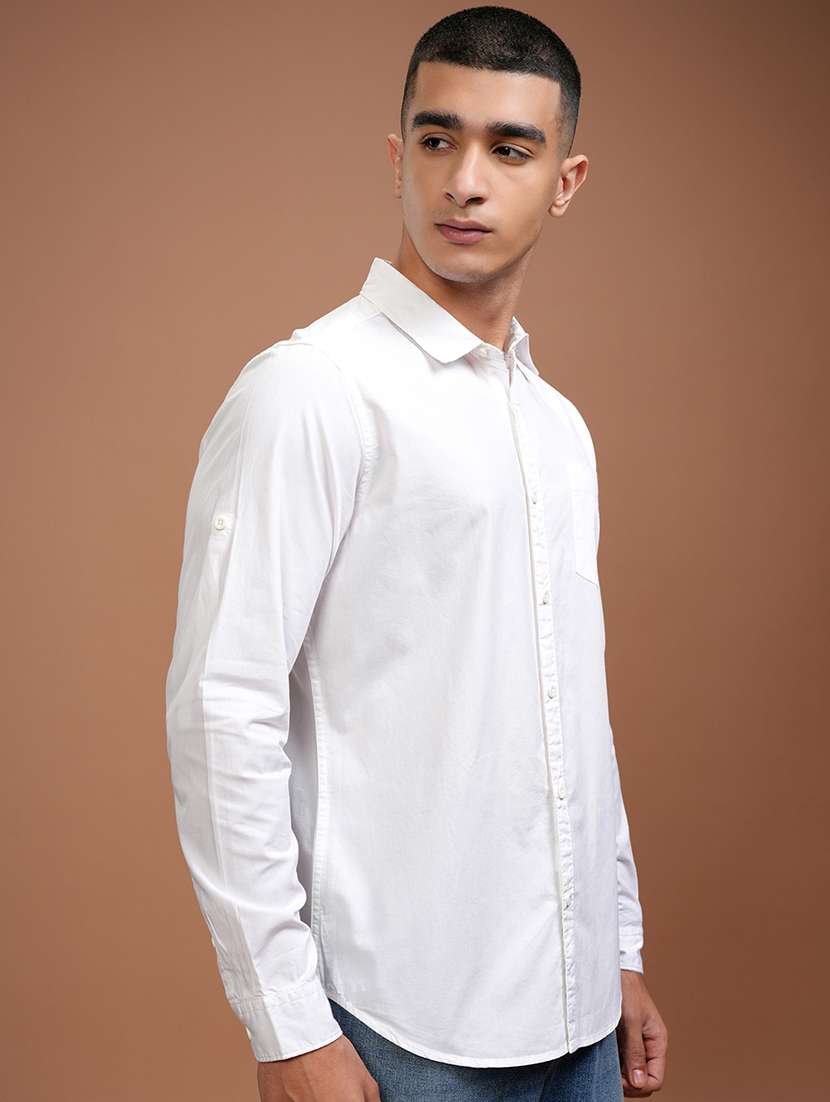 men solid long sleeve regular fit casual shirt - 22462653 -  Standard Image - 3