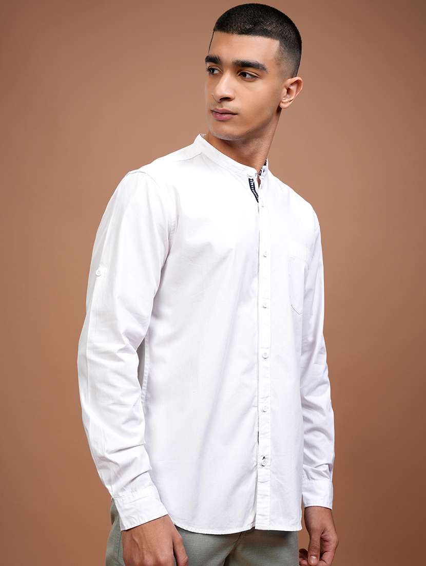 men solid long sleeve regular fit casual shirt - 22462654 -  Standard Image - 3