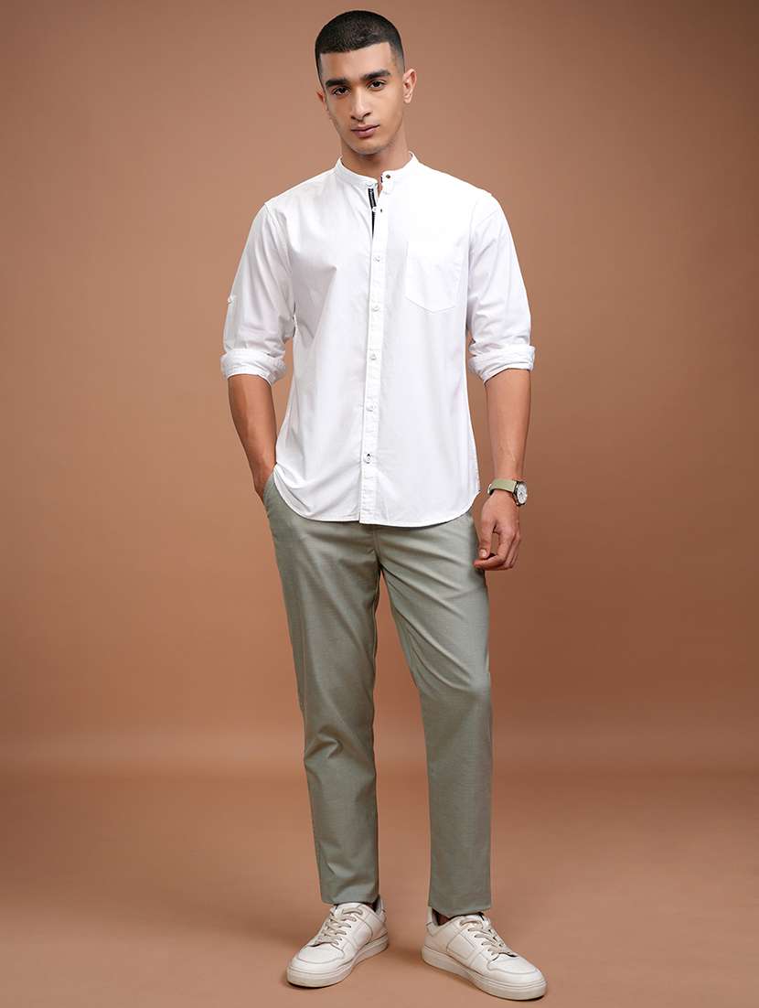 men solid long sleeve regular fit casual shirt - 22462654 -  Standard Image - 5
