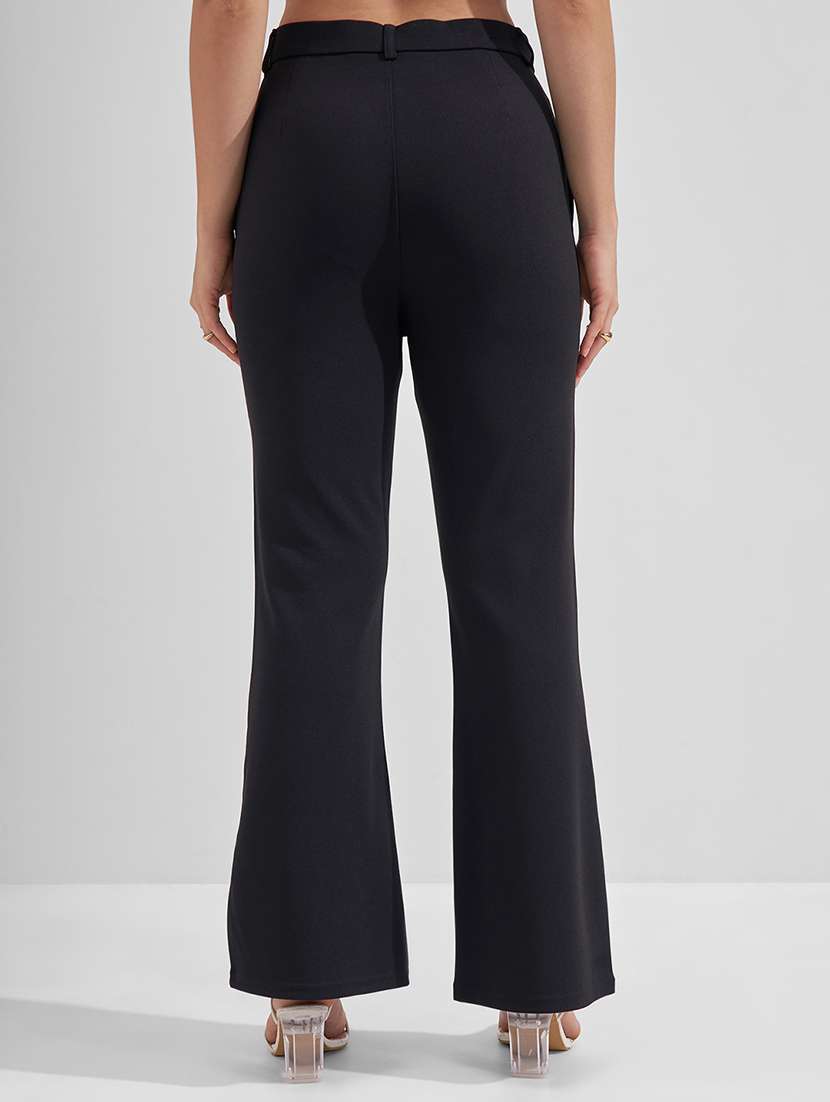black polyester trousers - 22462663 -  Standard Image - 3