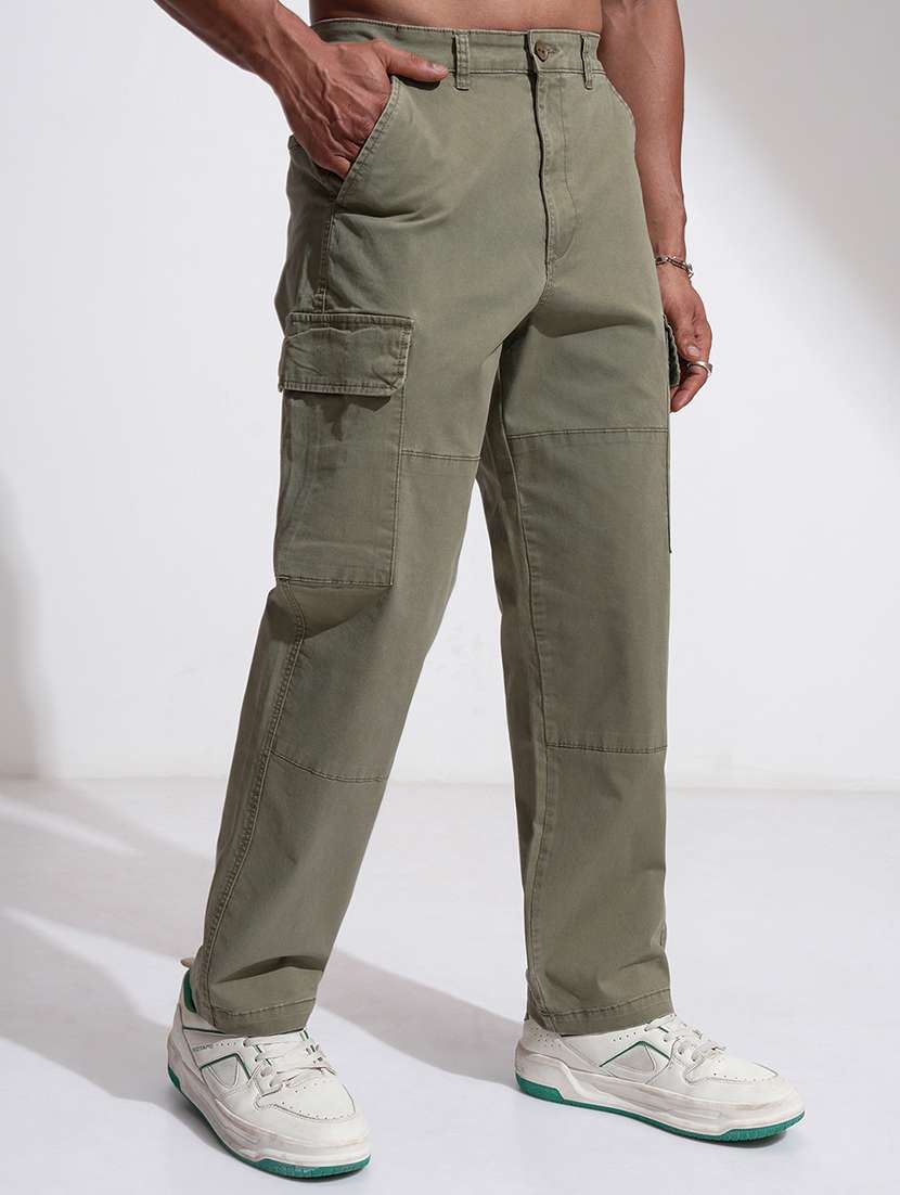 men cotton pleated casual trouser - 22462695 -  Standard Image - 3