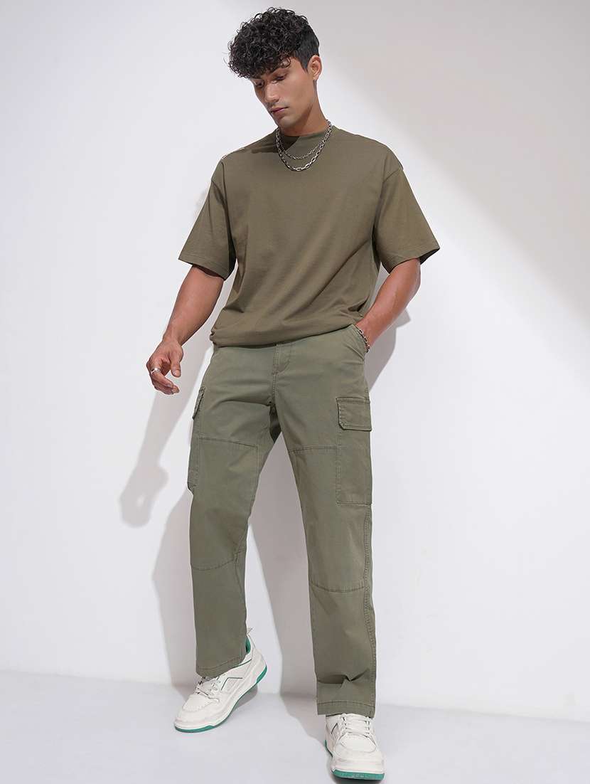 men cotton pleated casual trouser - 22462695 -  Standard Image - 5