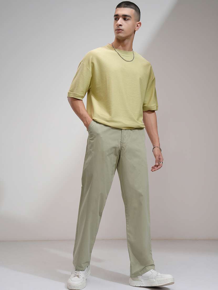 men brown cotton pleated casual trouser - 22462702 -  Standard Image - 5