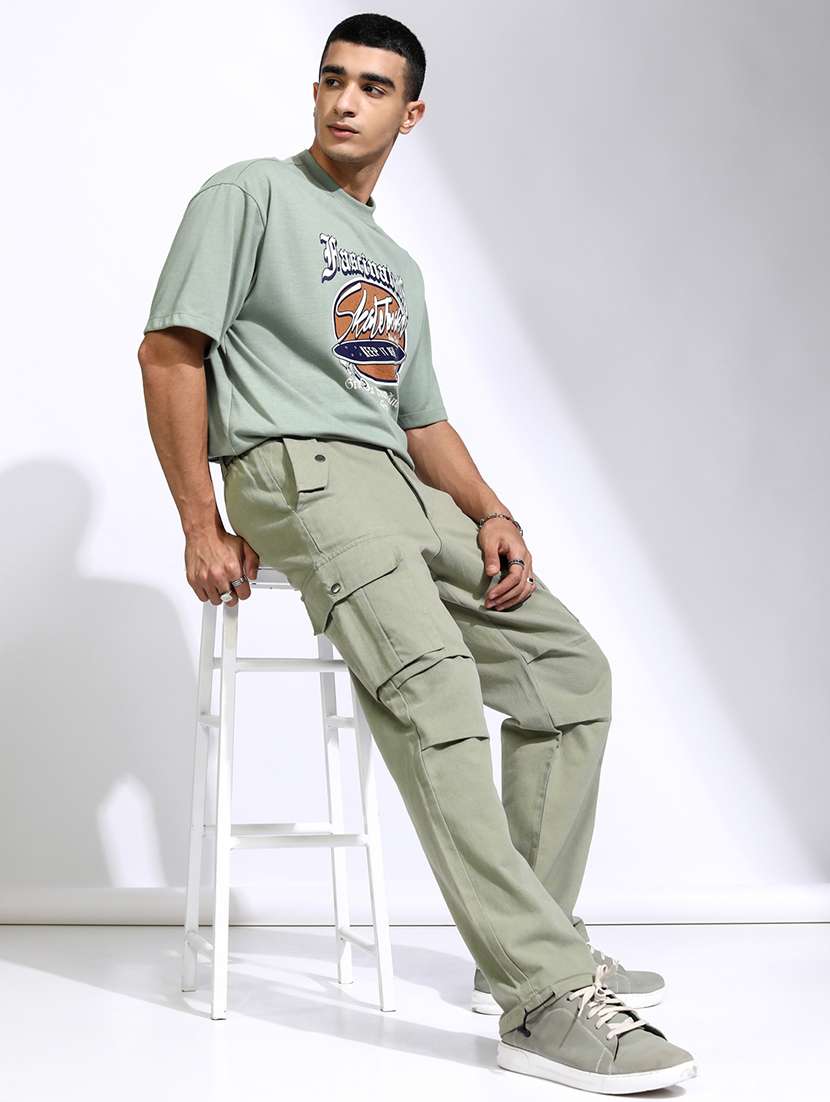 men cotton pleated casual trouser - 22462747 -  Standard Image - 5