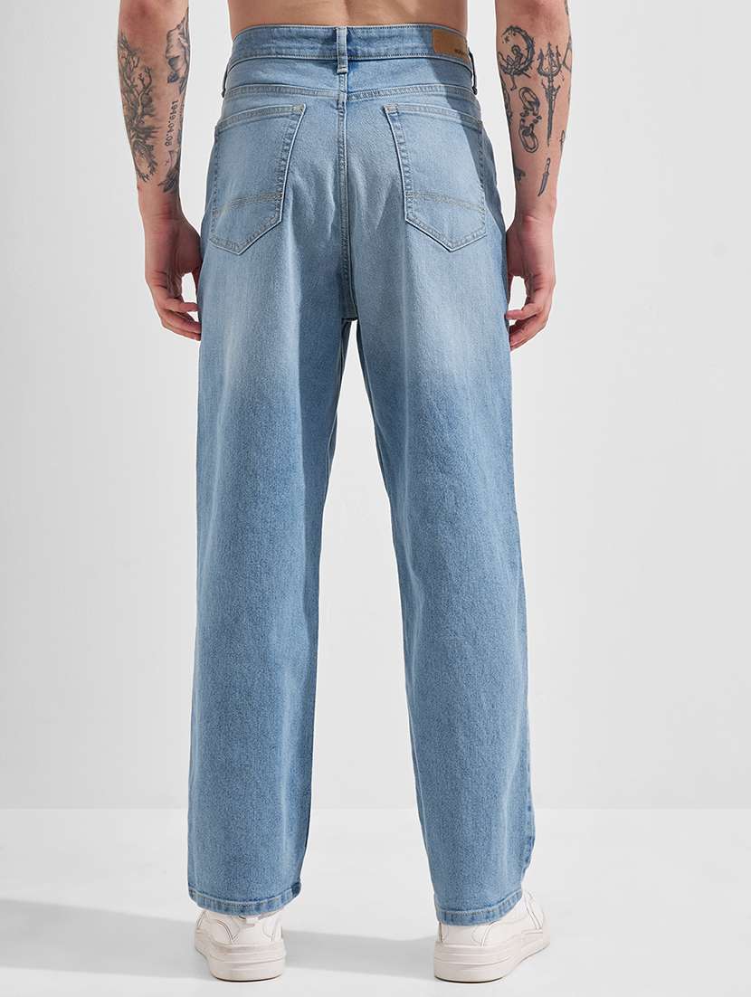 men washed mid rise full length relaxed fit jeans - 22462751 -  Standard Image - 3