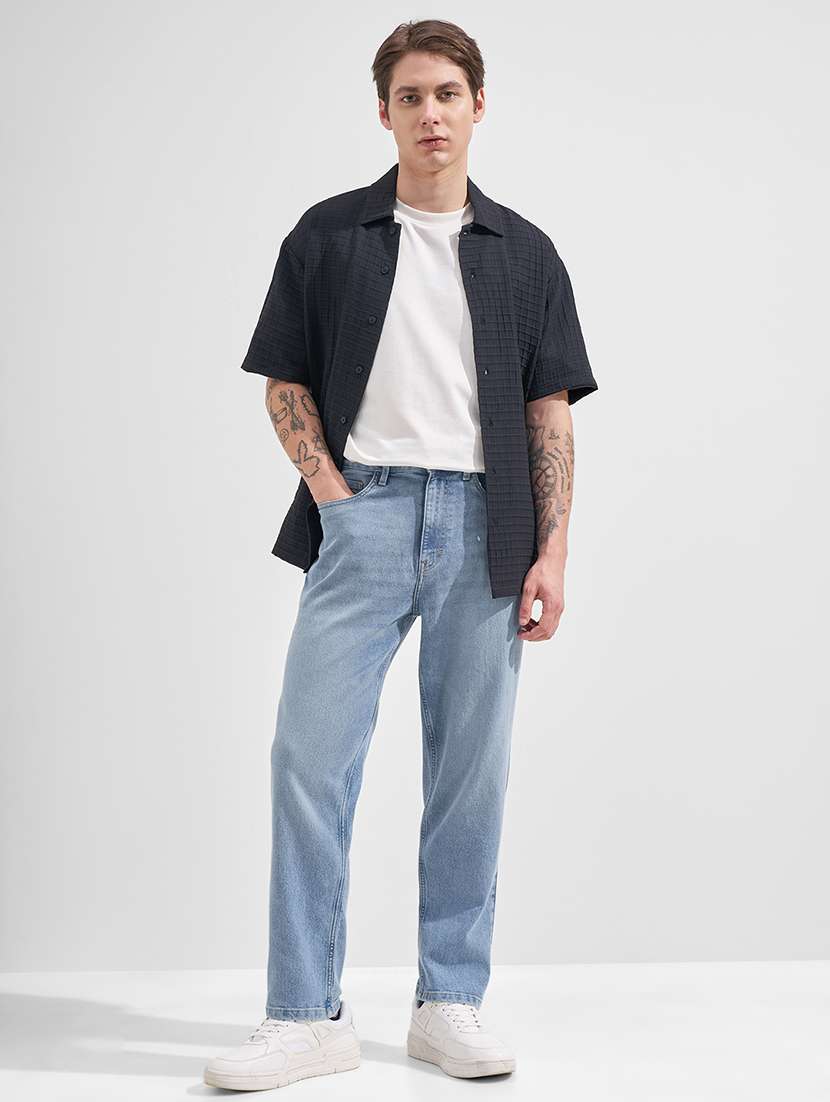 men washed mid rise full length tapered jeans - 22462754 -  Standard Image - 5