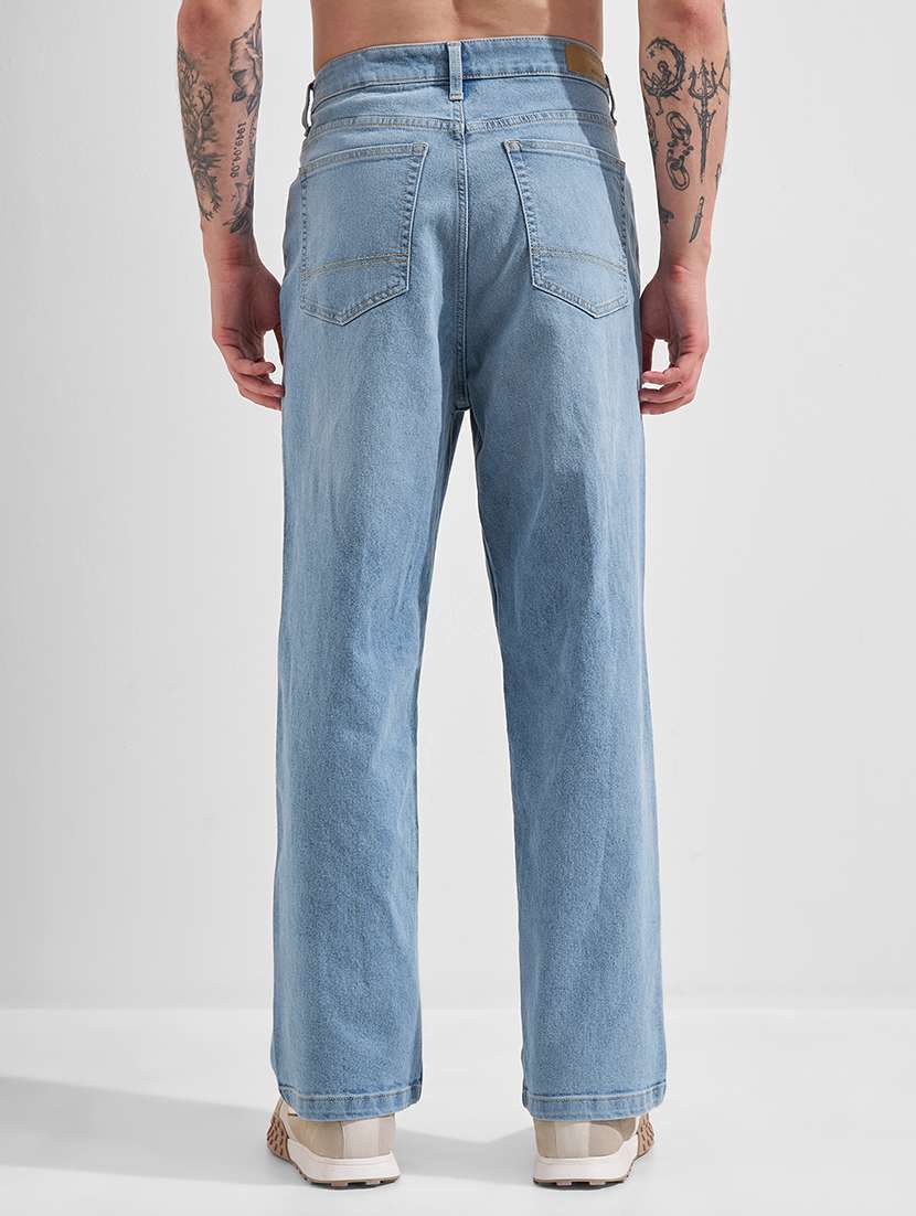 men washed mid rise full length relaxed fit jeans - 22462755 -  Standard Image - 3