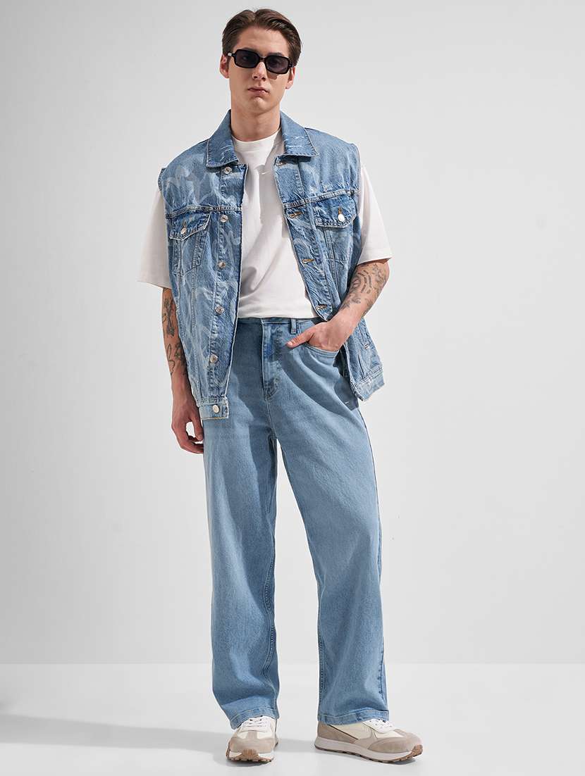 men washed mid rise full length relaxed fit jeans - 22462755 -  Standard Image - 5