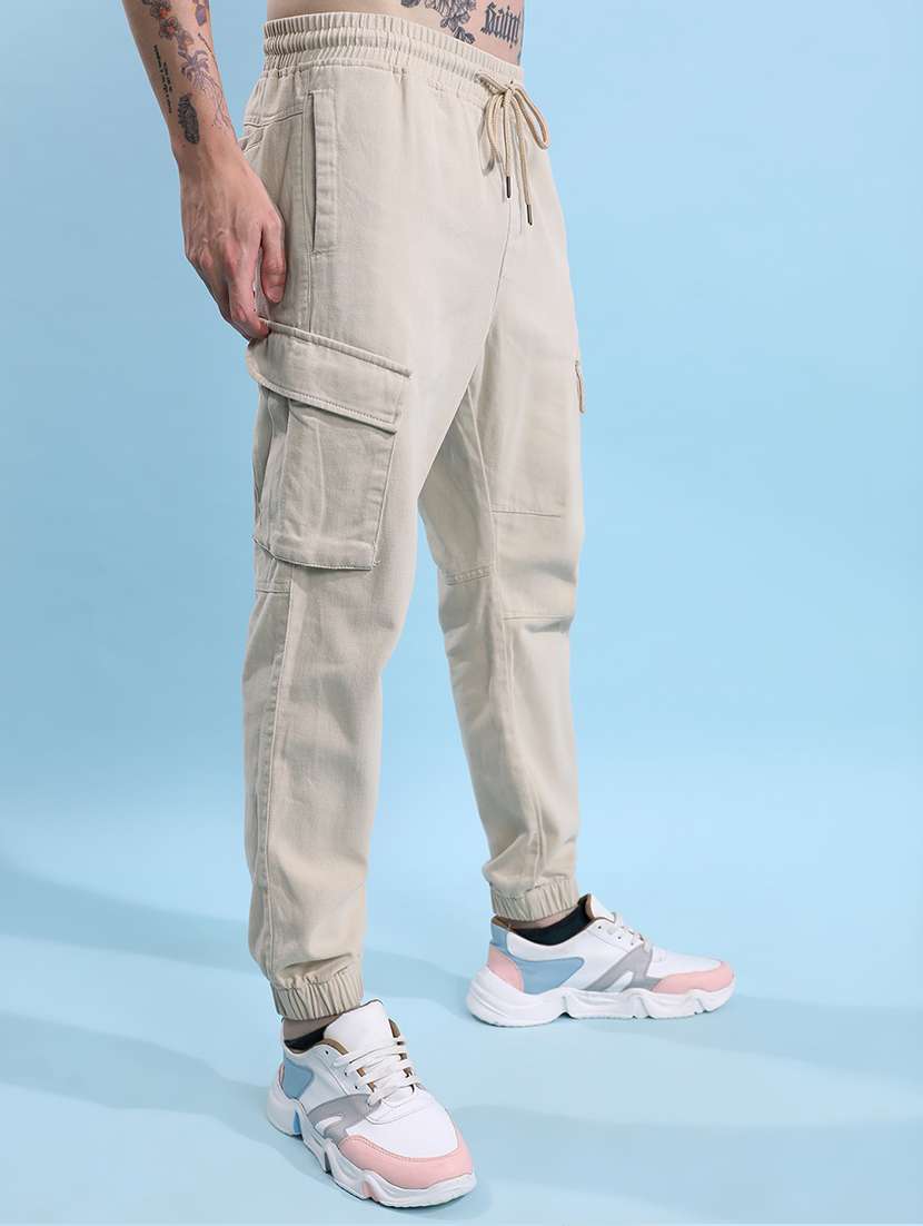 men polyester pleated casual trouser - 22462771 -  Standard Image - 3
